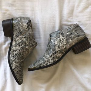 Lucky Brand Snake Skin Booties